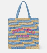 Jimmy Choo Avenue raffia tote bag