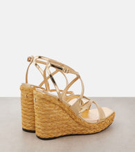 Jimmy Choo Ayla 110 metallic leather sandals