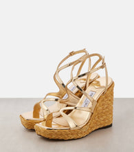 Jimmy Choo Ayla 110 metallic leather sandals