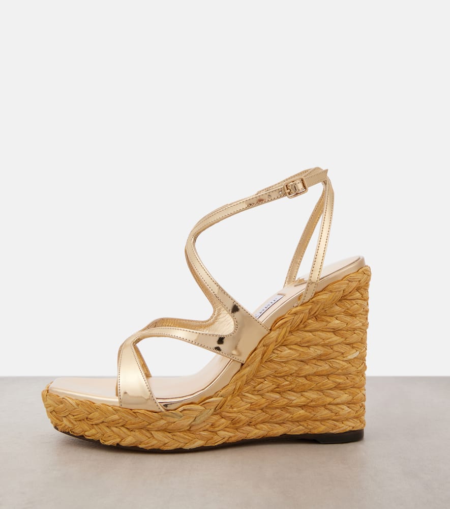 Jimmy Choo Ayla 110 metallic leather sandals