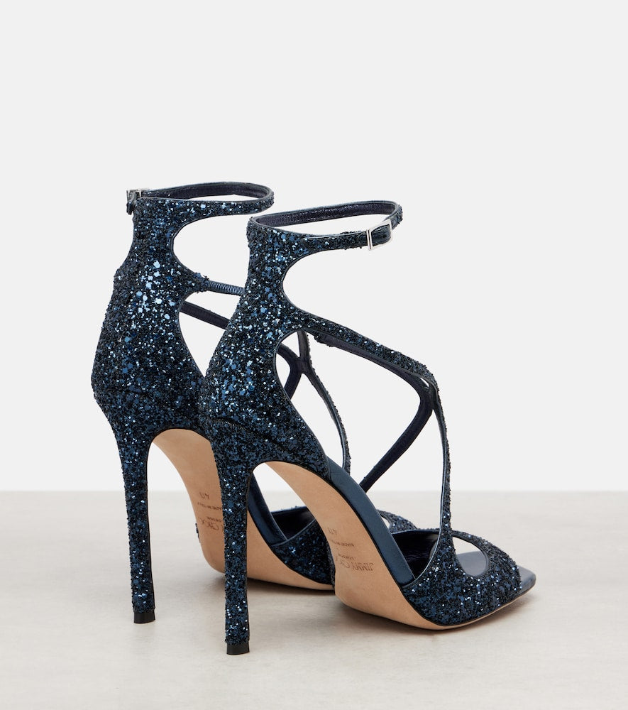 Jimmy Choo Azia 110 glitter sandals