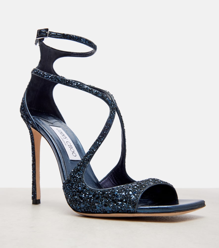 Jimmy Choo Azia 110 glitter sandals