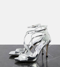Jimmy Choo Azia 95 metallic leather sandals