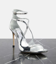 Jimmy Choo Azia 95 metallic leather sandals