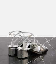 Jimmy Choo Azilia 45 metallic leather sandals