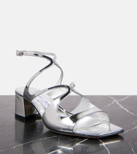 Jimmy Choo Azilia 45 metallic leather sandals