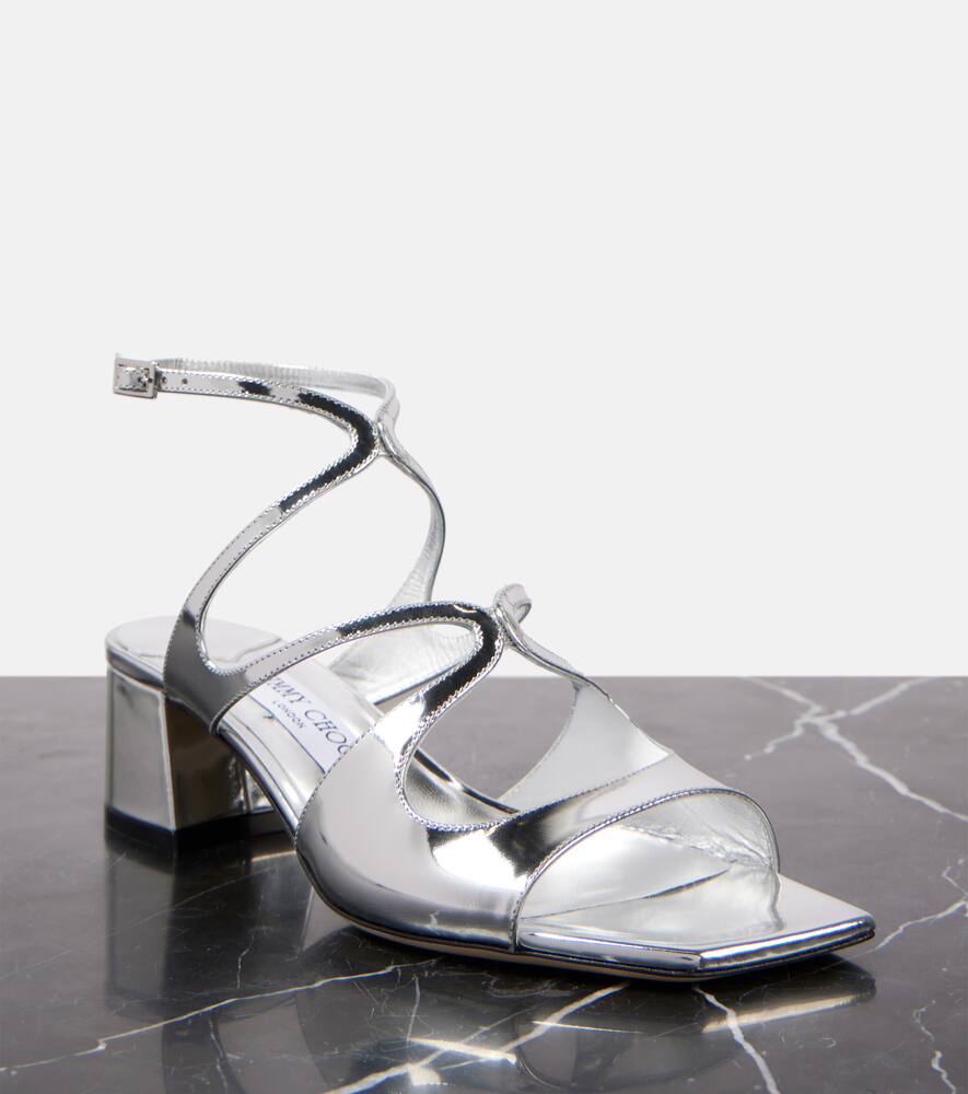 Jimmy Choo Azilia 45 metallic leather sandals