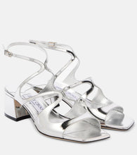 Jimmy Choo Azilia 45 metallic leather sandals
