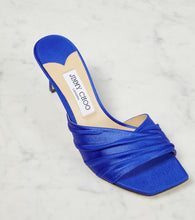 Jimmy Choo Basil 75 jersey and leather mules
