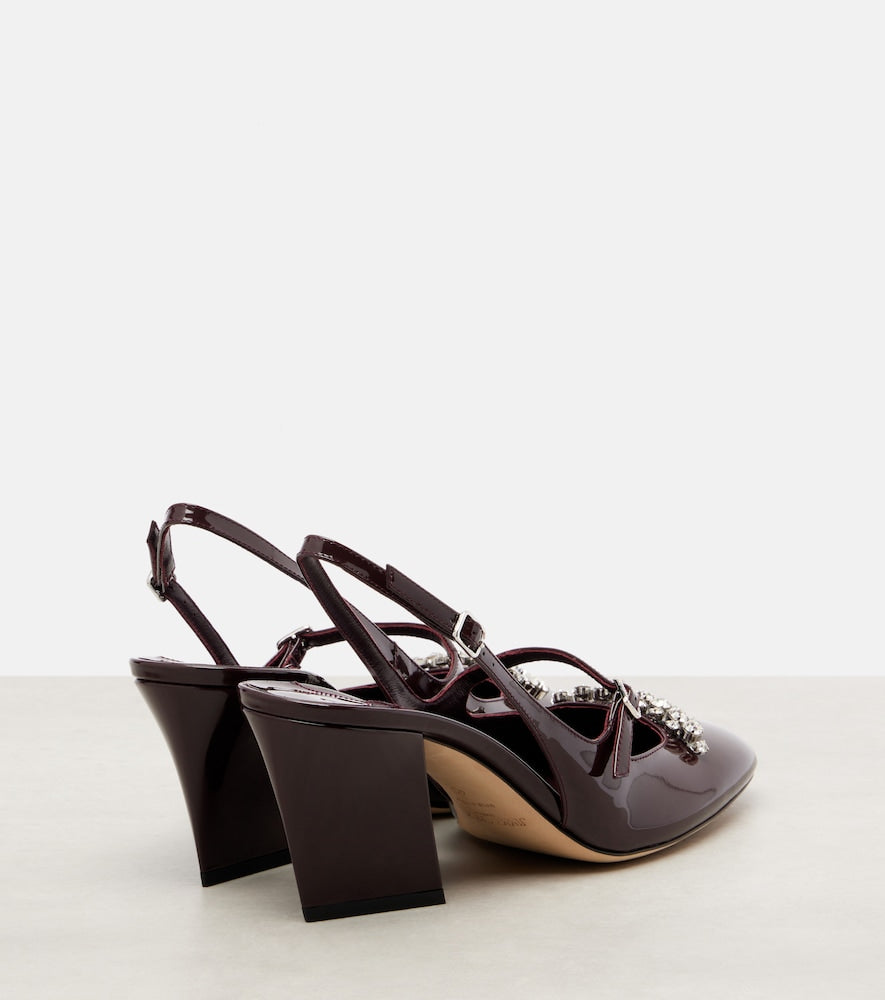 Jimmy Choo Belinda 70 patent leather slingback pumps