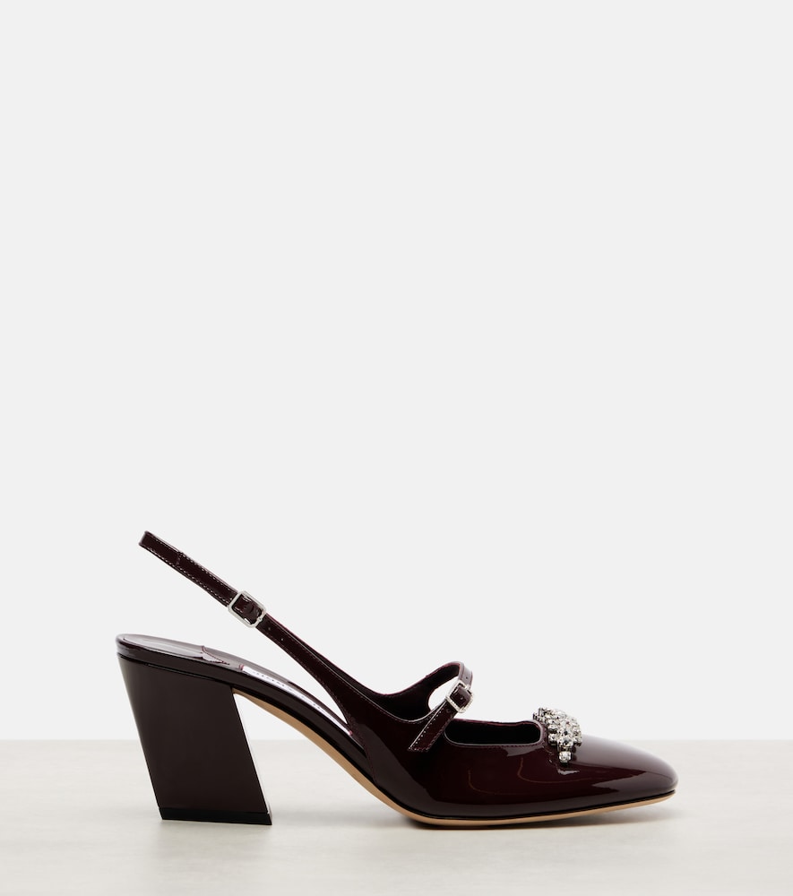 Jimmy Choo Belinda 70 patent leather slingback pumps