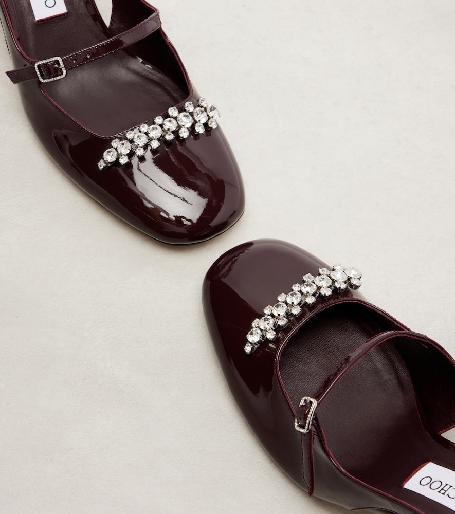 Jimmy Choo Belinda 70 patent leather slingback pumps