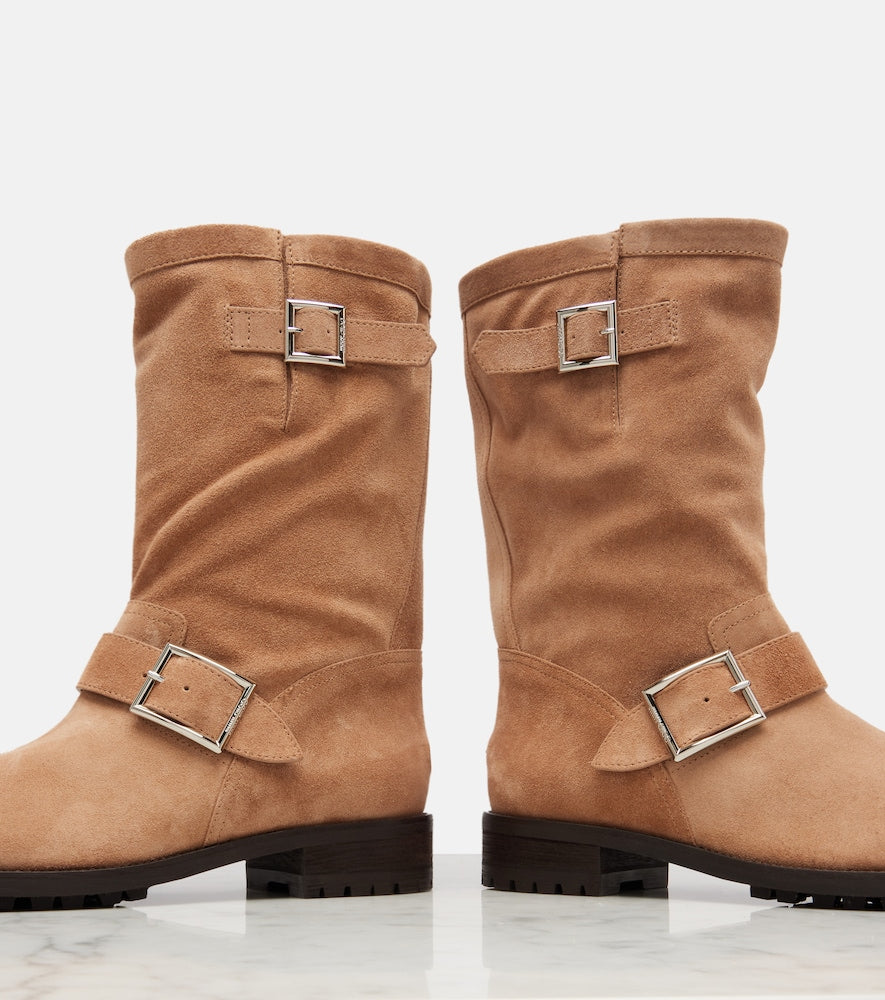 Jimmy Choo Biker suede mid-calf boots
