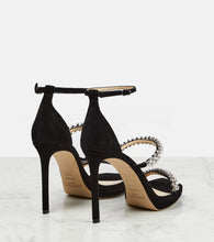 Jimmy Choo Bing 105 crystal-embellished suede sandals