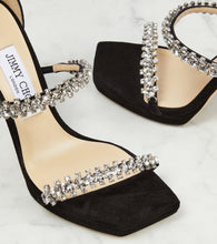 Jimmy Choo Bing 105 crystal-embellished suede sandals