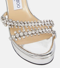 Jimmy Choo Bing Wedge 120 metallic sandals
