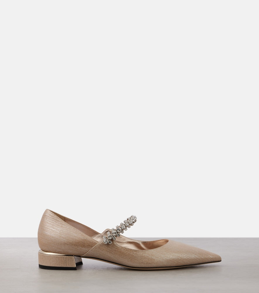 Jimmy Choo Bing embellished leather Mary Jane pumps