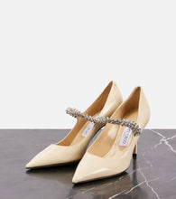 Jimmy Choo Bing embellished patent leather pumps