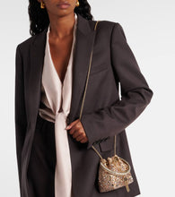 Jimmy Choo Bon Bon Micro embellished satin bucket bag