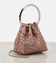 Jimmy Choo Bon Bon Micro satin bucket bag