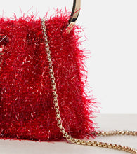 Jimmy Choo Bon Bon Mini tinsel-embellished bucket bag