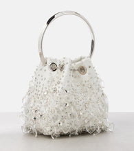 Jimmy Choo Bon Bon embellished satin tote bag