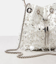 Jimmy Choo Bon Bon embellished satin tote bag