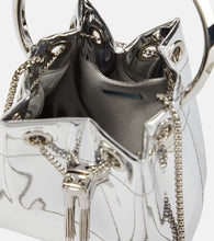 Jimmy Choo Bon Bon mirrored faux leather bucket bag