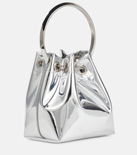 Jimmy Choo Bon Bon mirrored faux leather bucket bag