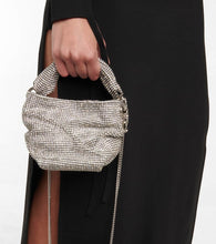 Jimmy Choo Bonny crystal mesh and satin tote