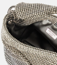 Jimmy Choo Bonny crystal mesh and satin tote