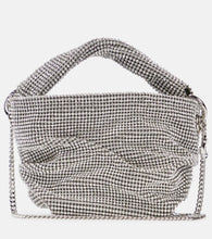 Jimmy Choo Bonny crystal mesh and satin tote