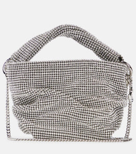 Jimmy Choo Bonny crystal mesh and satin tote