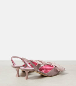 Jimmy Choo Brook 50 glitter slingback pumps