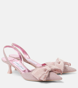 Jimmy Choo Brook 50 glitter slingback pumps