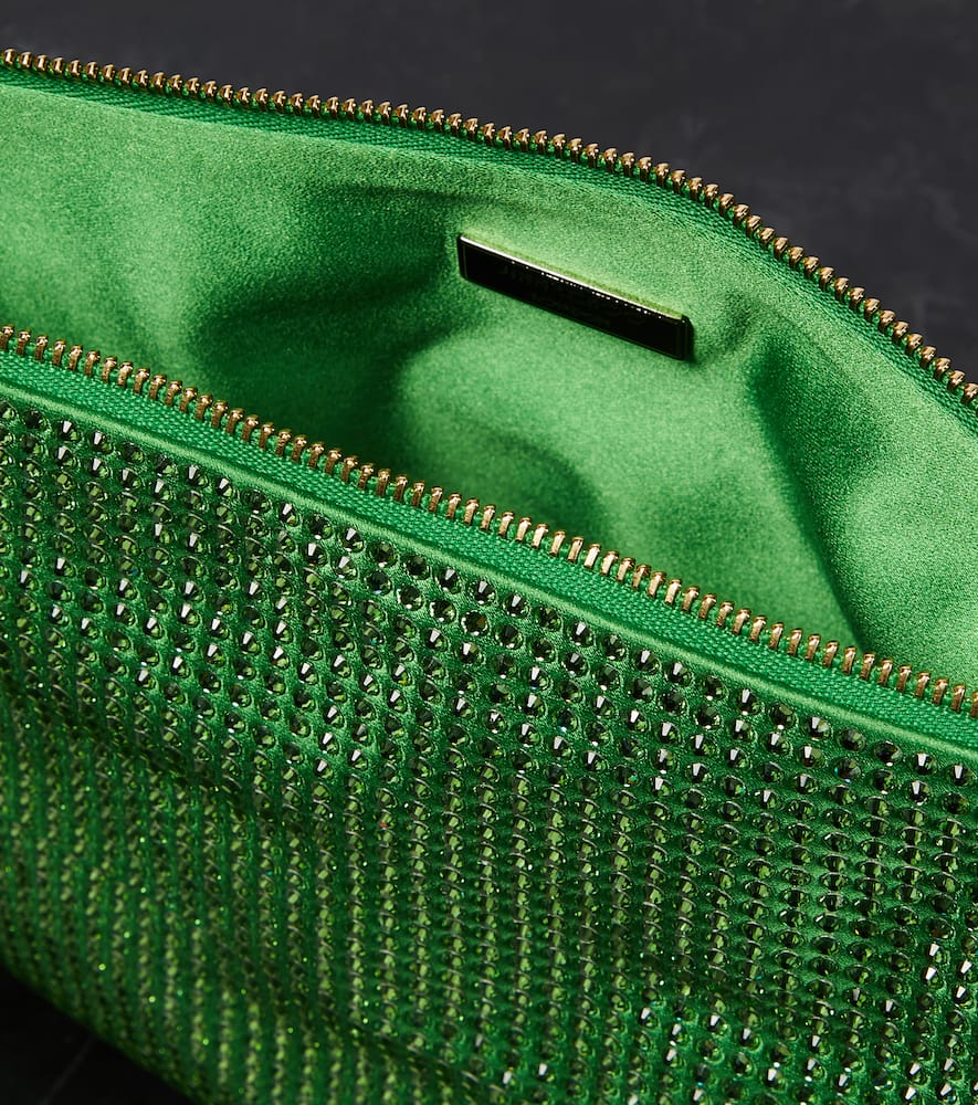 Jimmy Choo Callie crystal-embellished pouch