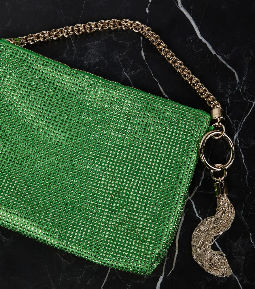Jimmy Choo Callie crystal-embellished pouch
