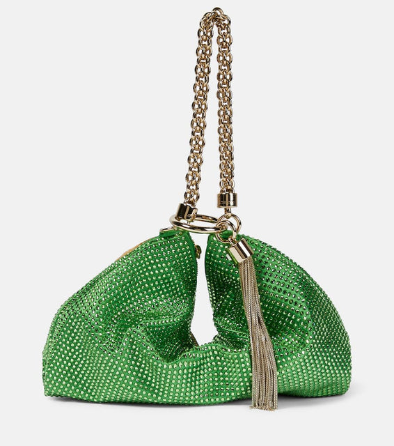Jimmy Choo Callie crystal-embellished pouch