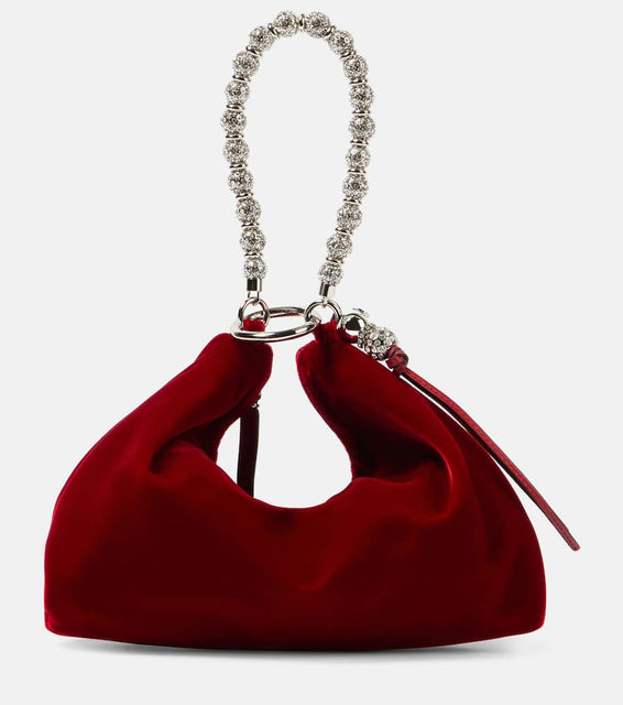 Jimmy Choo Callie velvet clutch. Shop Jimmy Choo Top-Handle Bags for women now.
