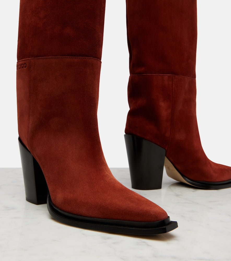 Jimmy Choo Cece 80 suede knee-high boots