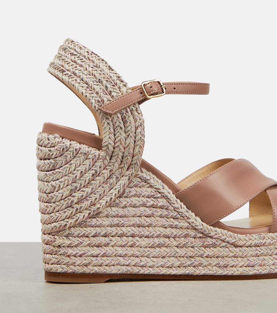 Jimmy Choo Dellena 100 leather wedge sandals