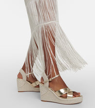 Jimmy Choo Dellena 100 metallic leather wedge sandals