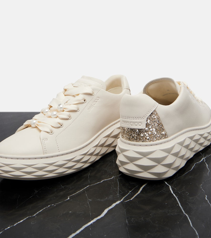 Jimmy Choo Diamond Light Maxi leather sneakers