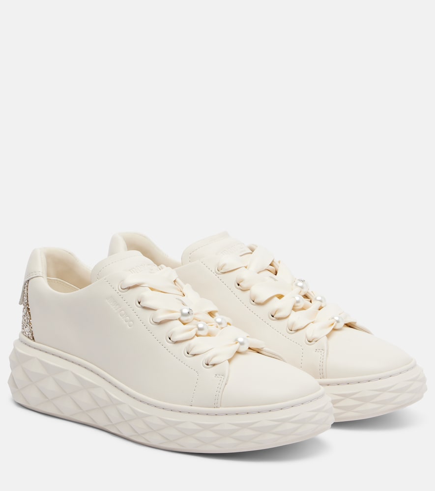 Jimmy Choo Diamond Light Maxi leather sneakers