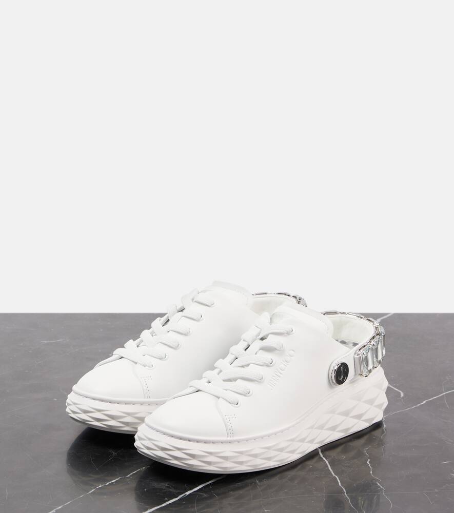 Jimmy Choo Diamond Maxi glitter leather sneakers