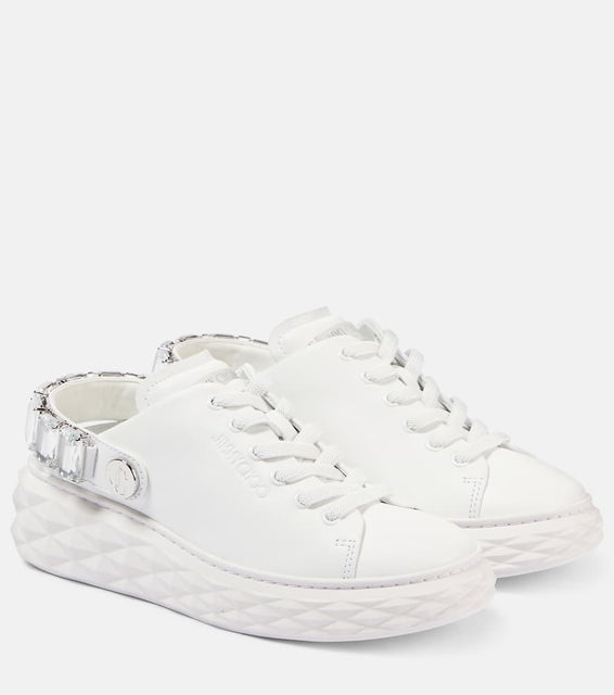 Jimmy Choo Diamond Maxi glitter leather sneakers