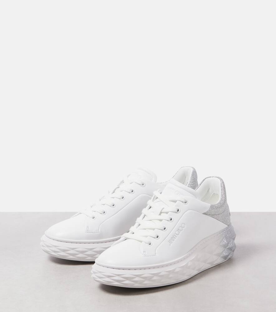 Jimmy Choo Diamond Maxi/F II glitter leather sneakers