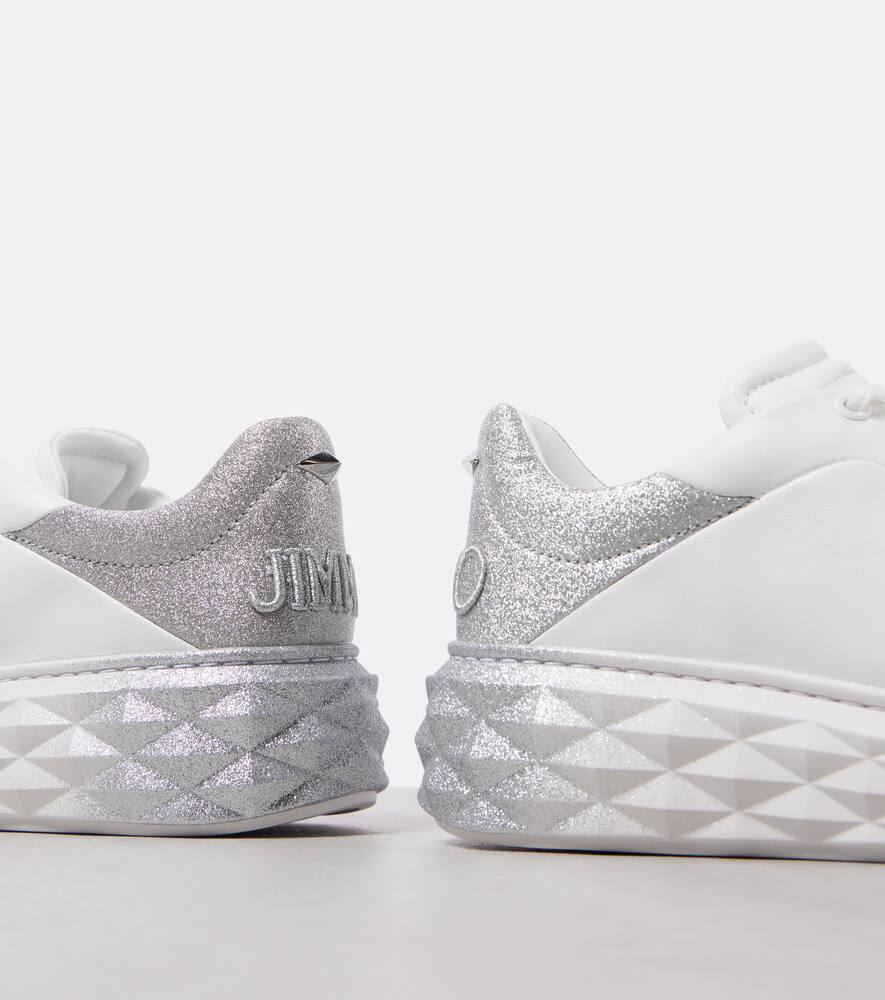 Jimmy Choo Diamond Maxi/F II glitter leather sneakers