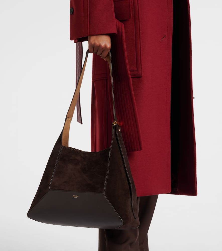 Jimmy Choo Diamond Medium suede and leather tote bag