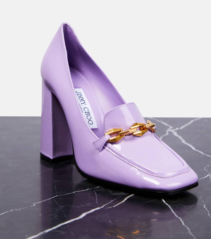 Jimmy Choo Diamond Tilda 100 patent leather pumps